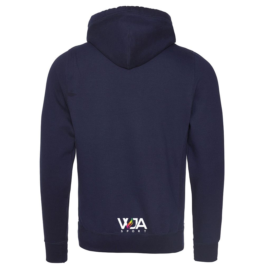 WJA - Sweat Capuche Brodé Bleu marine Boxe Cœur Blanc