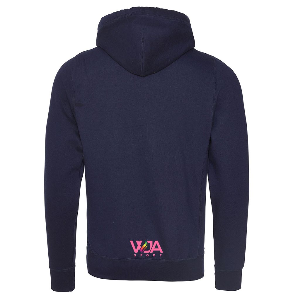 WJA - Sweat Capuche Brodé Bleu marine Boxe Cœur Rose