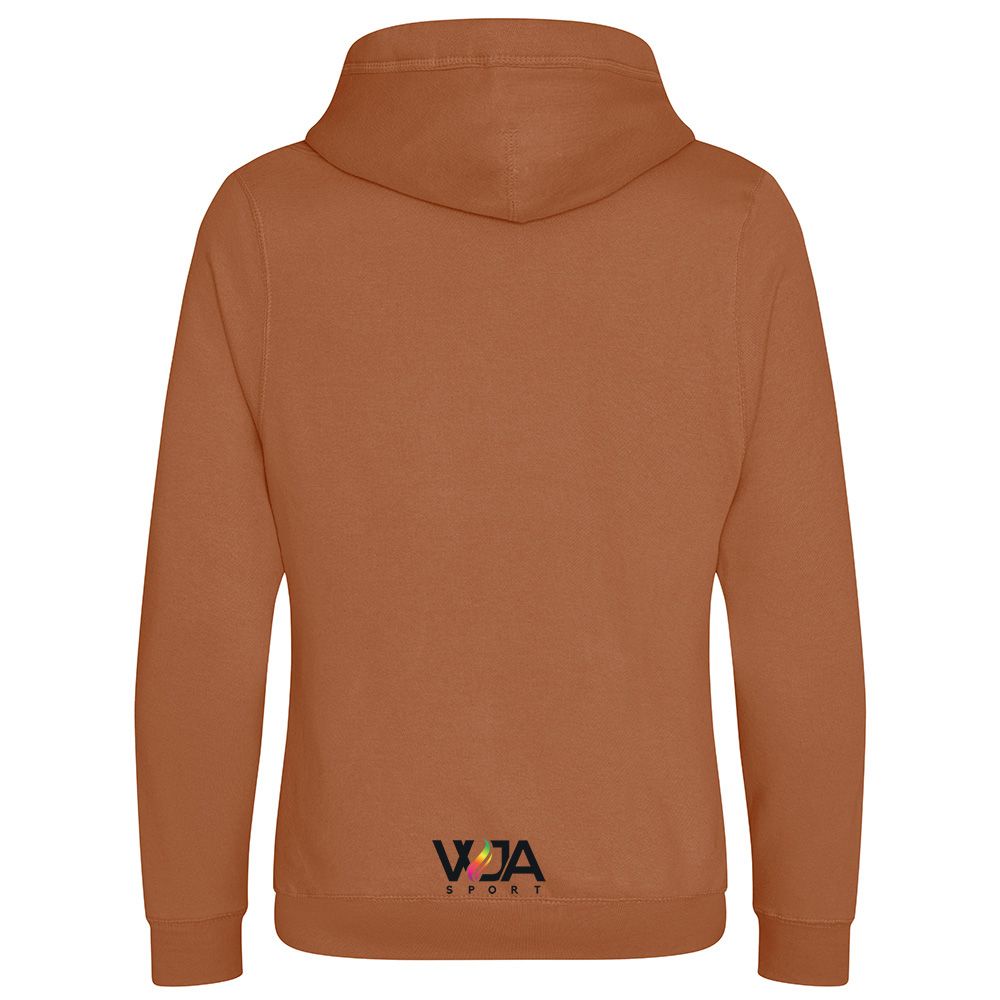 WJA - Sweat Capuche Brodé Chocolat Boxe Cœur Noir