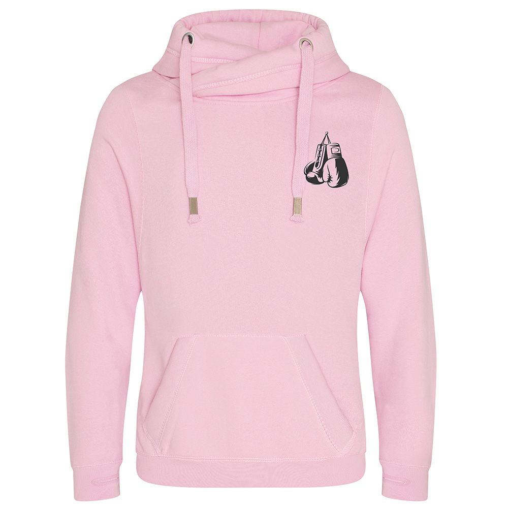 WJA - Sweatshirt Capuche Rose Unisexe Boxe Dos Dessin