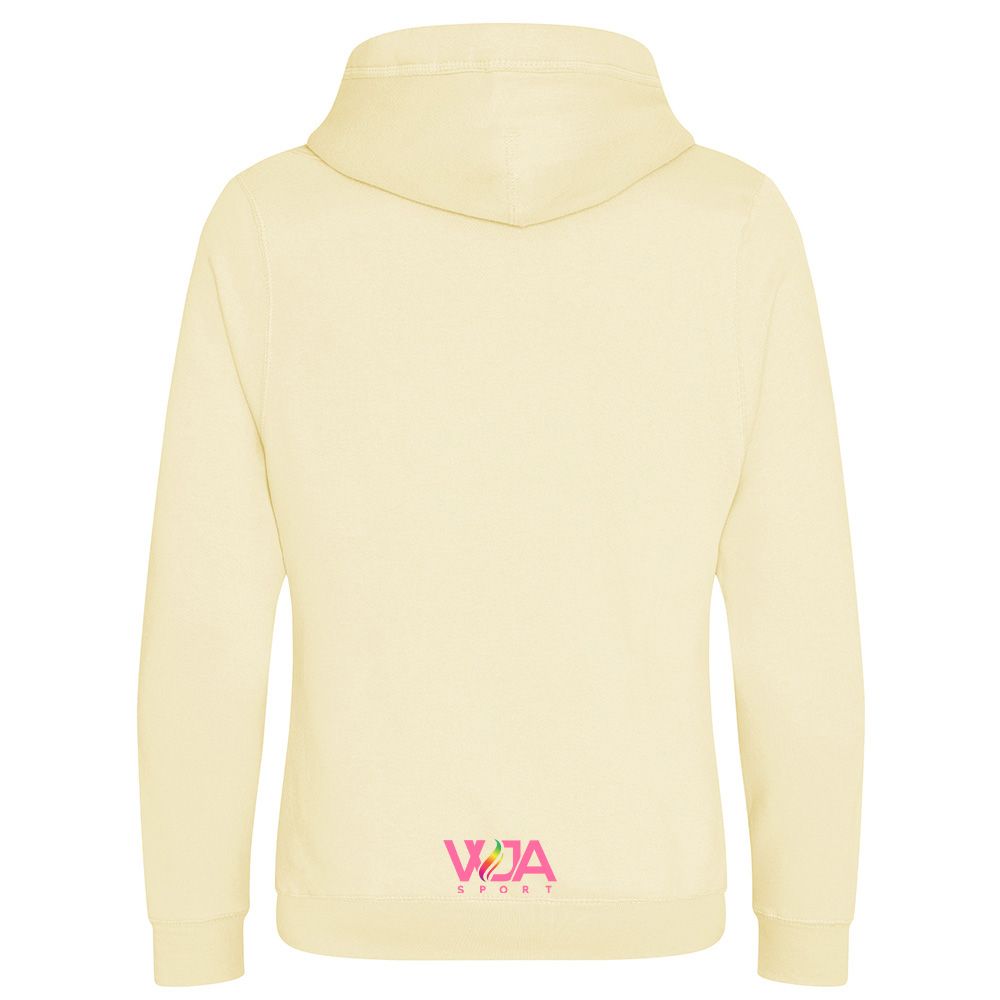 WJA - Sweat Capuche Brodé Vanille Boxe Cœur Rose