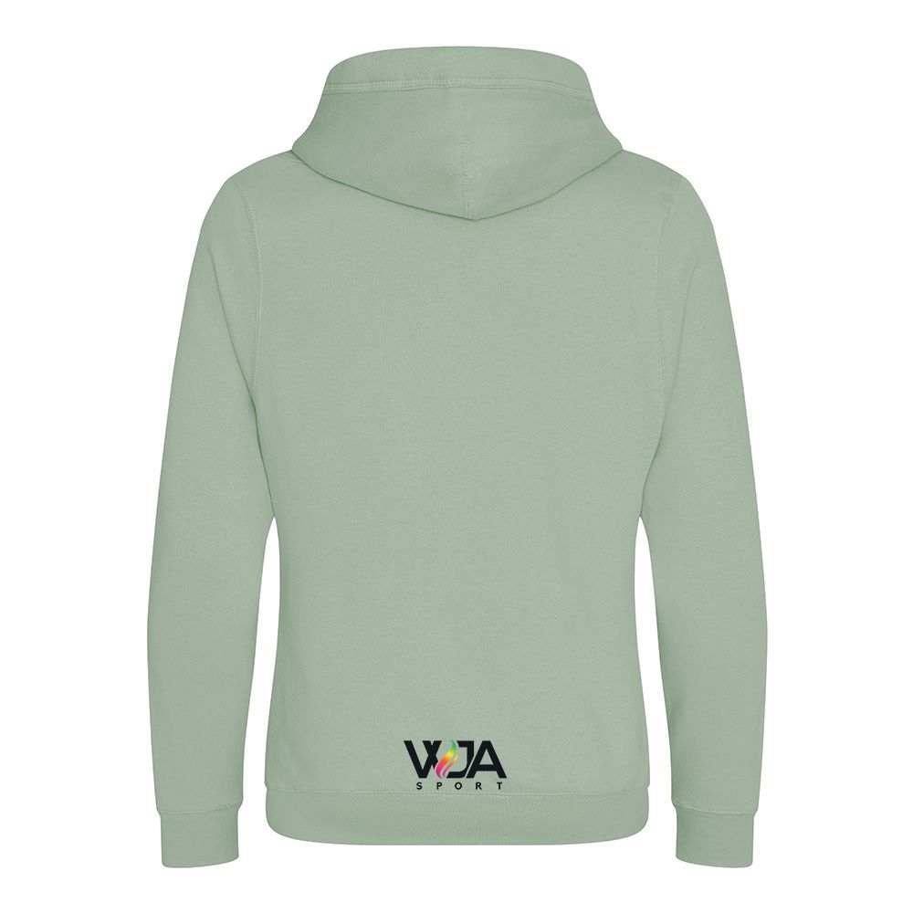 WJA - Sweat Capuche Brodé Vert poussière  Boxe Cœur Noir