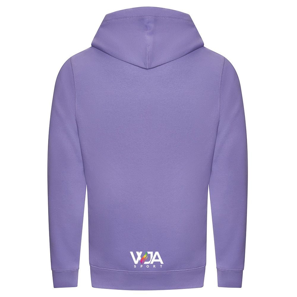 WJA - Sweat Capuche Brodé Violet  Boxe Cœur Blanc