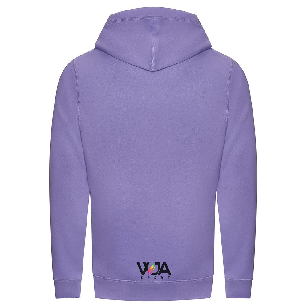 WJA - Sweat Capuche Brodé Violet  Boxe Cœur Noir